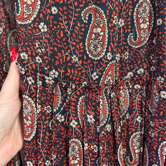 Tommy Hilfiger pleated paisley midi dress - Picture 2 of 4